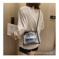 new fashion large transparent jelly single shoulder bag